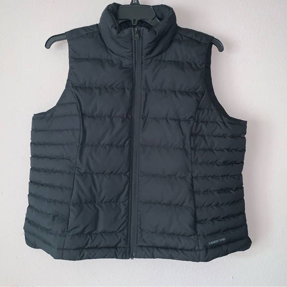 Lands End Puffer Vest Women’s XLP 18P Down Insulated Full Zip - Picture 1 of 6